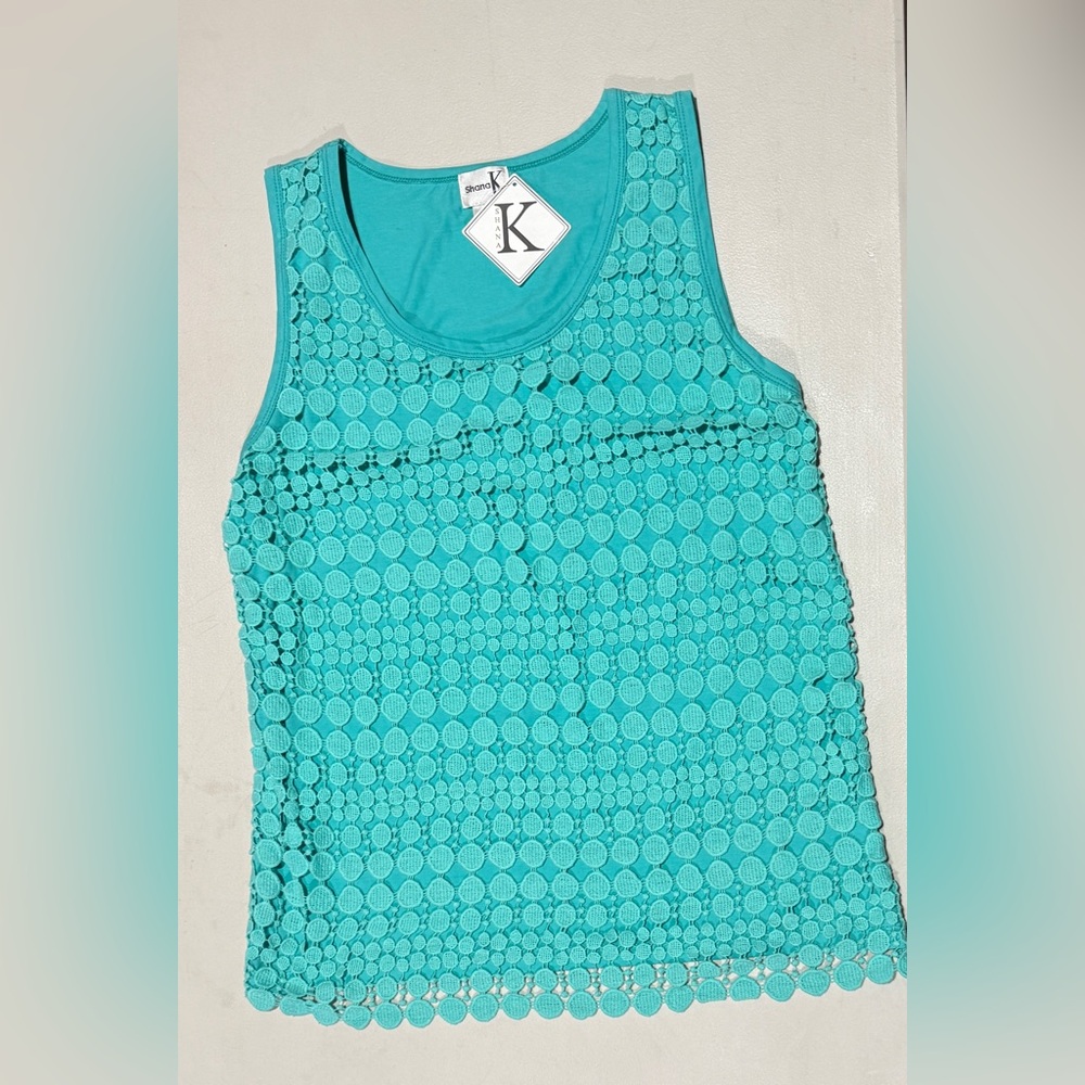 SHANA K Turquoise Tank Top